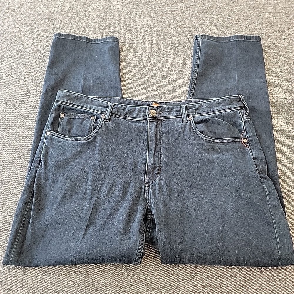 Tommy Bahama Jeans Men's 38x32 Relaxed‎ Straight Dark Wash Stretch Denim